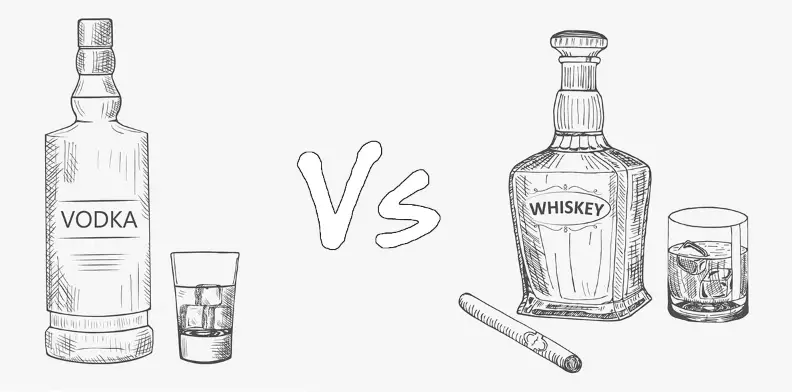 ¿Qué es más fuerte el vodka o el whisky?